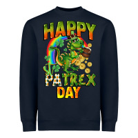 Navy Happy St. Patrex Day Heavyweight Sweatshirt - CowGirlArtShop