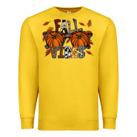 Lemon autumn style with pumpkins Premium Sweatshirt - CowhideDigitalArt