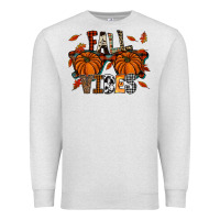 Oatmeal Heather autumn style with pumpkins Premium Sweatshirt - CowhideDigitalArt