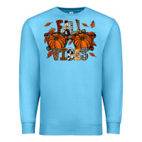 Ocean Blue autumn style with pumpkins Premium Sweatshirt - CowhideDigitalArt