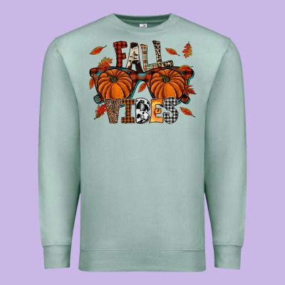 Autumn Style With Pumpkins Premium Sweatshirt Designed By Cowhidedigitalart