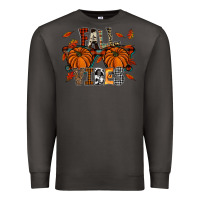Smoke autumn style with pumpkins Premium Sweatshirt - CowhideDigitalArt