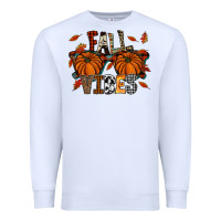 White autumn style with pumpkins Premium Sweatshirt - CowhideDigitalArt