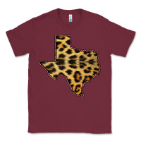 Burgundy Western Texas Map Leopard Pattern Classic Tee - Bettercallsaul