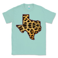 Seafoam Western Texas Map Leopard Pattern Classic Tee - Bettercallsaul