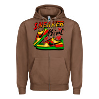 Chestnut sneaker girl Zipper Hoodie - FaDigitalArtStudio