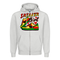 Dove Grey sneaker girl Zipper Hoodie - FaDigitalArtStudio