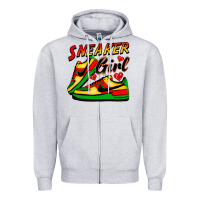 Heather Grey sneaker girl Zipper Hoodie - FaDigitalArtStudio