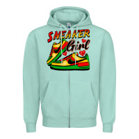 Seafoam sneaker girl Zipper Hoodie - FaDigitalArtStudio