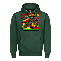 Sports Green sneaker girl Zipper Hoodie - FaDigitalArtStudio
