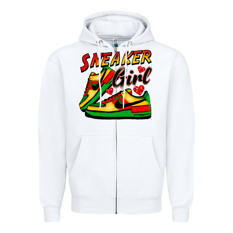 Sneaker Girl Zipper Hoodie by FaDigitalArtStudio | Teevron