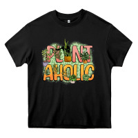 Black plantaholic Heavy Core Tee - NancyCooperArtShop