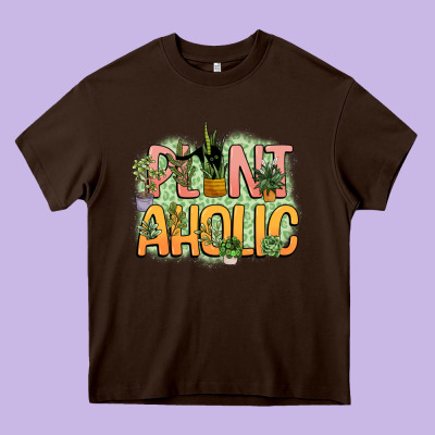 Plantaholic Heavy Core Tee Designed By Nancycooperartshop