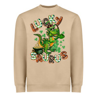 Mushroom Lucky Saurus Heavyweight Sweatshirt - CowGirlArtShop