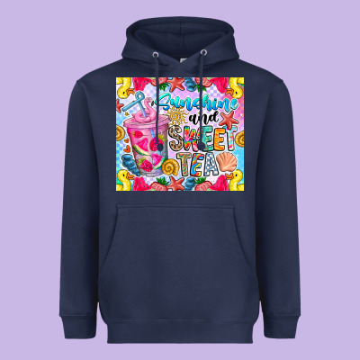 Summer Vibes With Sweet Tea Heavyweight Hoodie Designed By Cowhidedigitalart