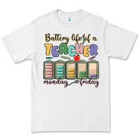 White battery life of a teacher monday friday Premium Tee - MaliasSmallBusiness