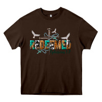 Chocolate Brown redeemed ephesians 1 7 Heavy Core Tee - NancyCooperArtShop