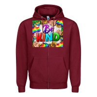 Burgundy Western Be Kind LGBTQ Tumbler Zipper Hoodie - BundleAndBundleShop