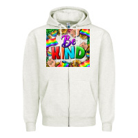 Oatmeal Heather Western Be Kind LGBTQ Tumbler Zipper Hoodie - BundleAndBundleShop