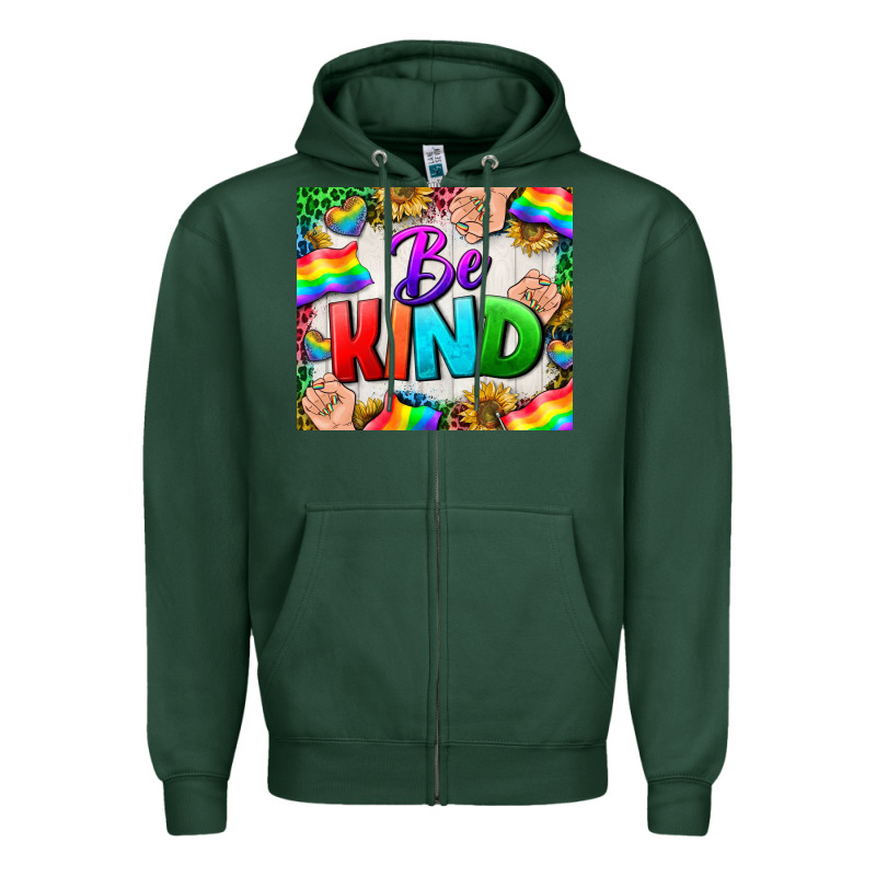 Western Be Kind Lgbtq Tumbler Zipper Hoodie by BundleAndBundleShop | Teevron
