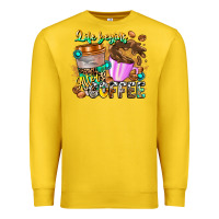 Lemon Life Begins After Coffee Premium Sweatshirt - CowhideDigitalArt