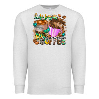 Oatmeal Heather Life Begins After Coffee Premium Sweatshirt - CowhideDigitalArt