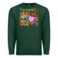 Sports Green Life Begins After Coffee Premium Sweatshirt - CowhideDigitalArt