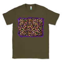 Army Green mardi gras leopard background Classic Tee - RanaPortraitStore