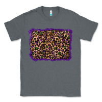 Charcoal Heather mardi gras leopard background Classic Tee - RanaPortraitStore
