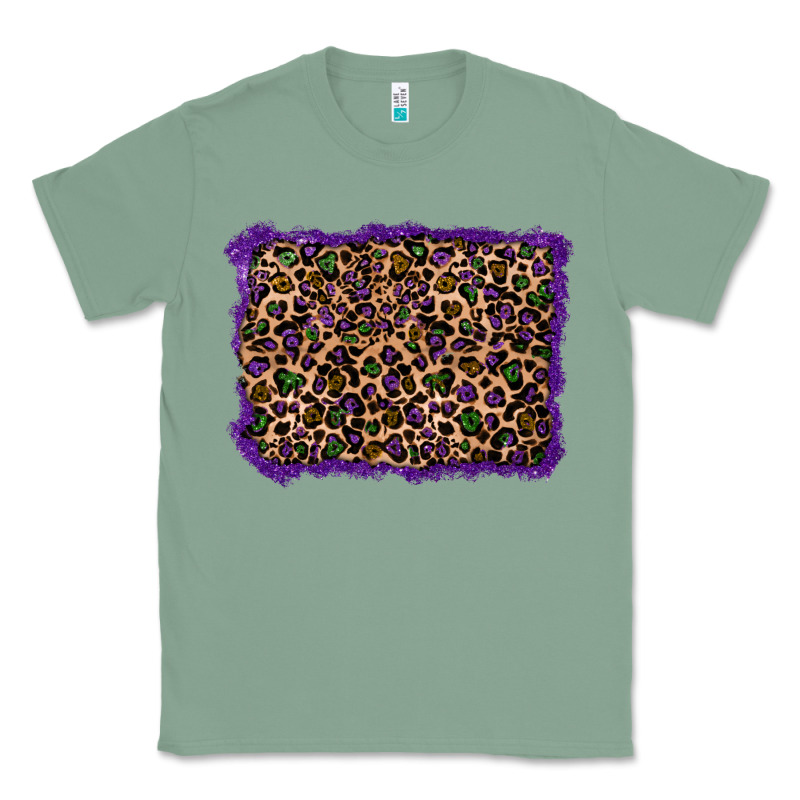 Mardi Gras Leopard Background Classic Tee by RanaPortraitStore | Teevron