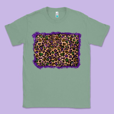 Mardi Gras Leopard Background Classic Tee Designed By Ranaportraitstore