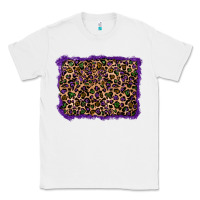 White mardi gras leopard background Classic Tee - RanaPortraitStore