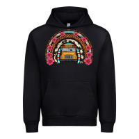 Black school bus leopard cowhide rainbow Urban Hoodie - Artiststas