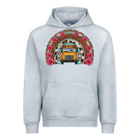 Heather Grey school bus leopard cowhide rainbow Urban Hoodie - Artiststas