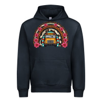 Navy school bus leopard cowhide rainbow Urban Hoodie - Artiststas