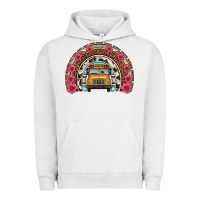 School Bus Leopard Cowhide Rainbow Urban Hoodie | Teevron