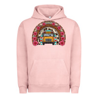 Pigment Salmon school bus leopard cowhide rainbow Urban Hoodie - Artiststas