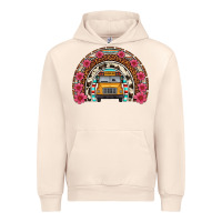 Sandshell school bus leopard cowhide rainbow Urban Hoodie - Artiststas