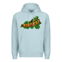 Blue Mist Kentucky map St. Patrick's Day Premium Hoodie - FaDigitalArtStudio