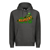 Charcoal Heather Kentucky map St. Patrick's Day Premium Hoodie - FaDigitalArtStudio