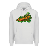 Dove Grey Kentucky map St. Patrick's Day Premium Hoodie - FaDigitalArtStudio