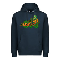 Navy Kentucky map St. Patrick's Day Premium Hoodie - FaDigitalArtStudio
