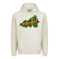 Oatmeal Heather Kentucky map St. Patrick's Day Premium Hoodie - FaDigitalArtStudio