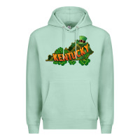 Seafoam Kentucky map St. Patrick's Day Premium Hoodie - FaDigitalArtStudio