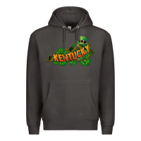 Smoke Kentucky map St. Patrick's Day Premium Hoodie - FaDigitalArtStudio