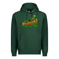 Sports Green Kentucky map St. Patrick's Day Premium Hoodie - FaDigitalArtStudio
