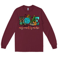 Burgundy Western love my country music Long Sleeve Tee - HowdyJamesFarm