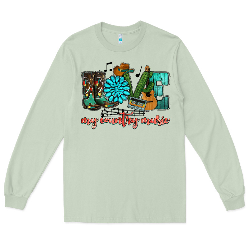 Western Love My Country Music Long Sleeve Tee by HowdyJamesFarm | Teevron