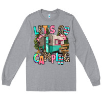 Heather Grey let's go camping Long Sleeve Tee - RanaPortraitStore