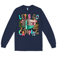 Navy let's go camping Long Sleeve Tee - RanaPortraitStore
